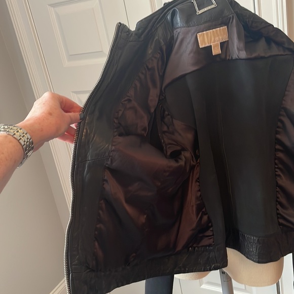 Michael Michael Kors vintage quilted leather jacket size large - Picture 10 of 12